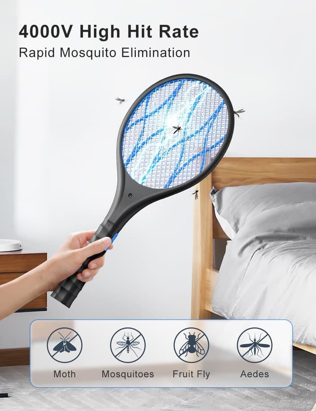 Thumbnail 1 de AROEVE Raqueta Mosquitos 4000V Hogar