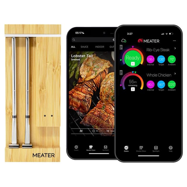 Detalle de MEATER Pro Duo smart wireless meat thermometer with dual probes (1000°F high-heat resistant)