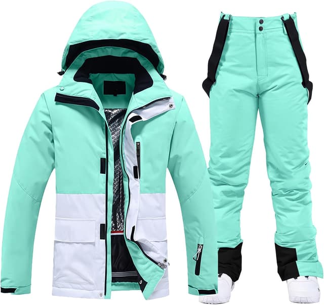 Detalle 2 de HOTIAN Damen Ski Jacke und Hose 2‑Teile Set Skianzug