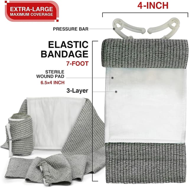 Detalle 2 de Erste Hilfe Set mit taktischer Tasche (Trauma Kit) – 17-in-1 Survival Kit für Camping, Jagd, Wandern, Auto & Zuhause