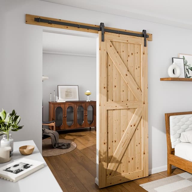 Detalle de Sliding barn door hardware kit 200cm track