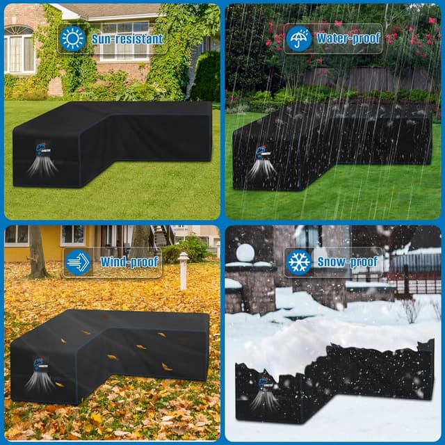 Detalle 2 de SIRUITON Gartenmöbelabdeckung wasserdicht 420D