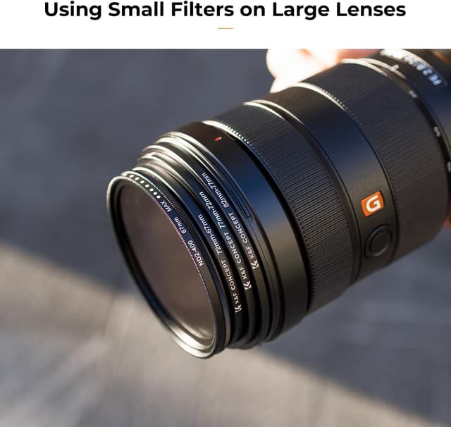 Detalle de K&F CONCEPT 18-teiliges Filteradapter-Set mit Step-Up/Step-Down-Ringen (für Canon, Nikon, Sony, Sigma, Tamron)