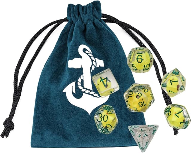 Thumbnail 5 de cusdie 7-Die DND Dice Set 7pc, yellow chicken 🎲