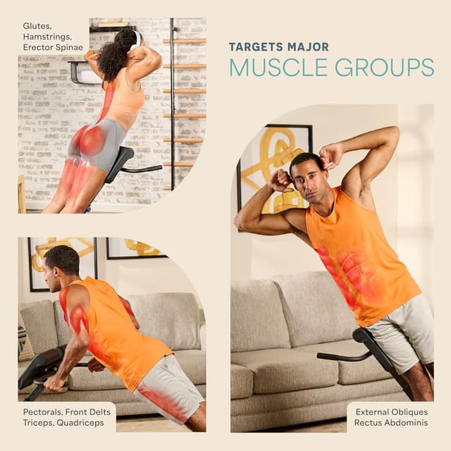 Thumbnail 2 de LifePro SculptTrainer Roman Chair 330 lb 🏋