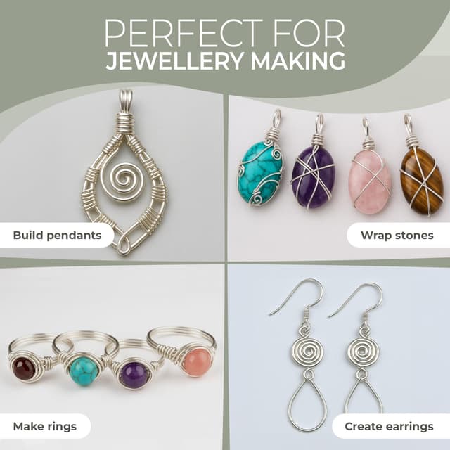 Detalle 2 de The Bead Shop 1mm Silver Plated Craft Wire 4m