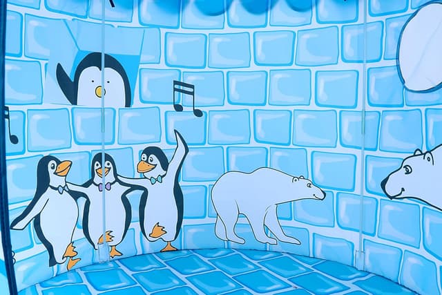 Detalle 2 de Floving Carpa Plegable para niños, Casa de Juegos Azul 🏕