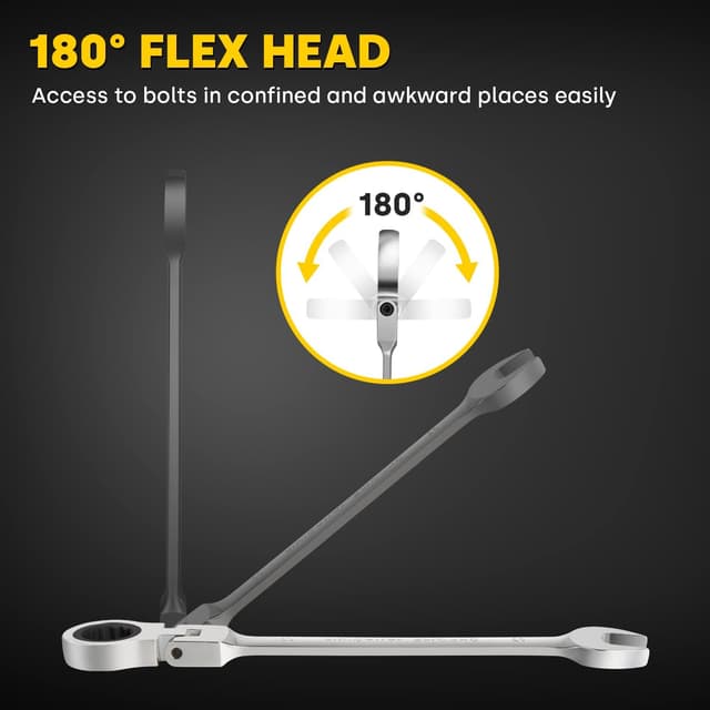 Thumbnail 2 de Enventor 14Pcs Flex-Head Ratchet Spanner Set