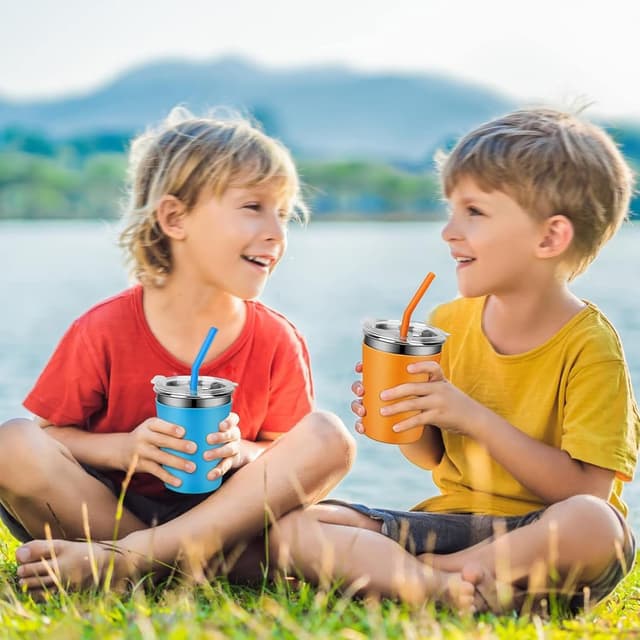 Thumbnail 5 de Hikrxya Edelstahl Trinkbecher 350 ml 5 Stück