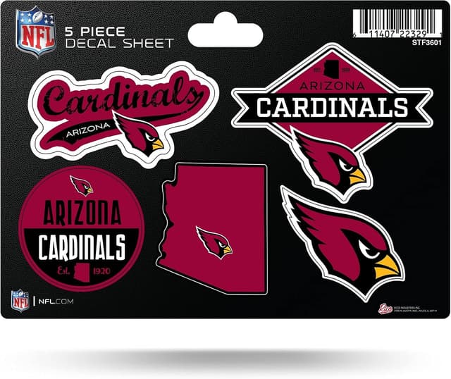 Detalle 2 de Rico Industries NFL 5-Pc Sticker Sheet (Die-Cut Decals)