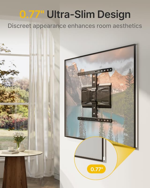 Detalle 2 de monTEK 0.77" Ultra Slim TV Wall Mount for 43-90 Inch TVs