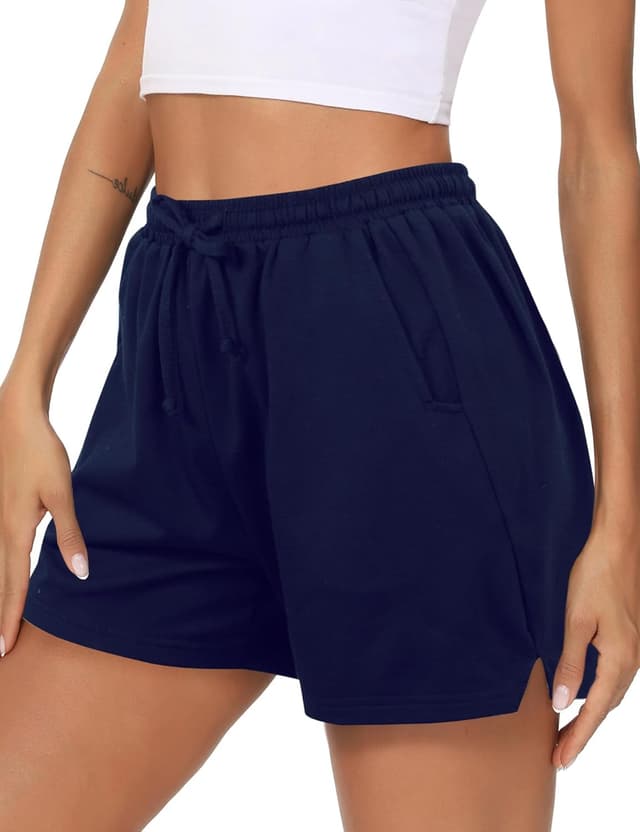Thumbnail 6 de Litherday Short Sport Femme été en coton élasthanne, taille haute à cordon et poches latérales