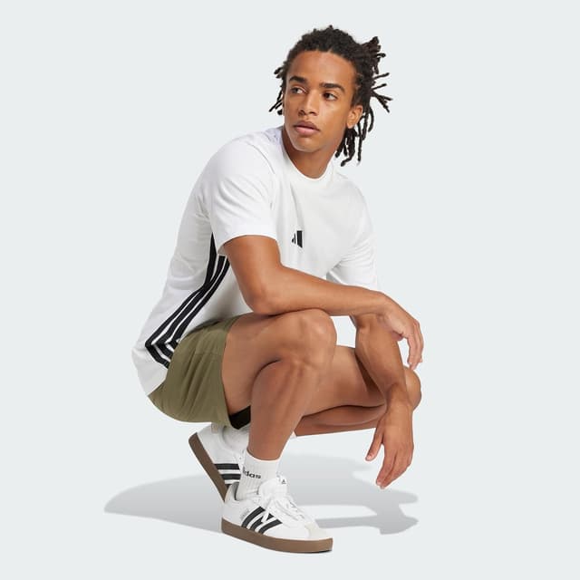 Detalle 2 de adidas Essential Three Stripes T‑shirt 100% coton