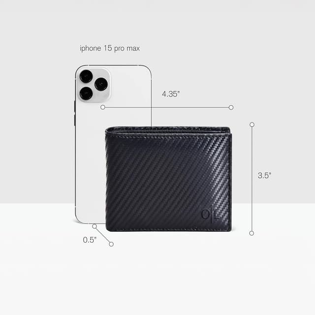 Thumbnail 6 de Oak Leathers Black Wallet 9‑slot RFID