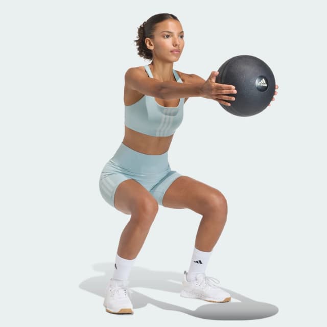 Thumbnail 2 de Adidas Mallas Optime 3 Stripes verdes entrenamiento