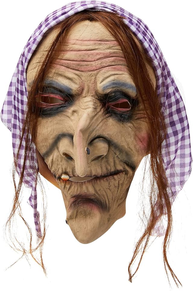 Detalle 2 de Smiffys Masque vieille sorciĂšre latex taille unique đ