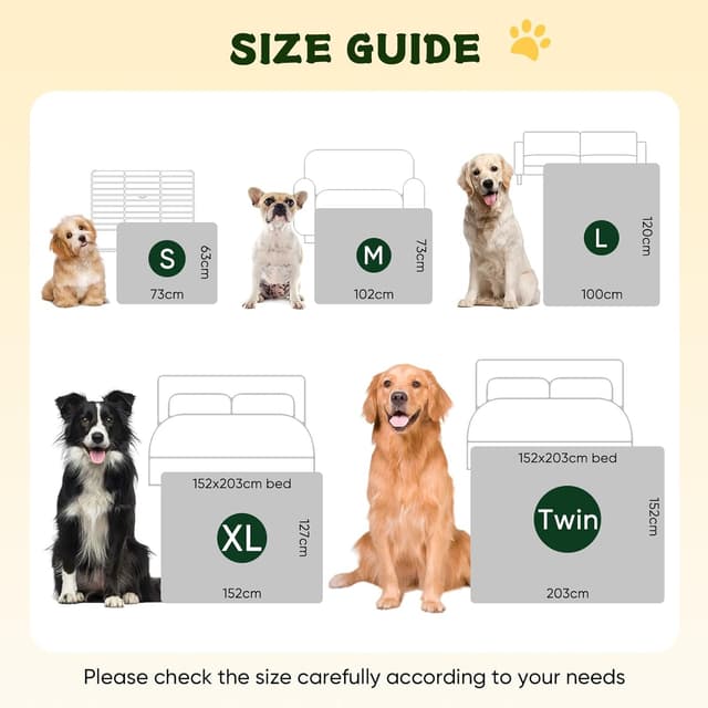 Thumbnail 6 de BaoDan wasserdichte Hundedecke 73 x 100 cm – waschbare Fleecedecke für Bett, Couch & Sofa (Grau)