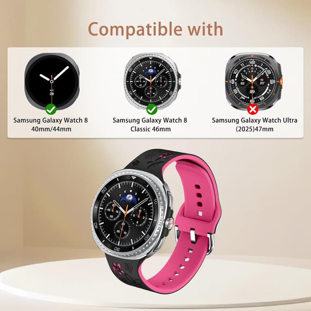 Detalle 1 de Bracelet silicone PinnWaa pour Galaxy Watch 8