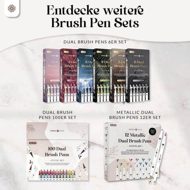 Thumbnail 5 de LEBENSKOMPASS Brush Pen Set 24 Farben