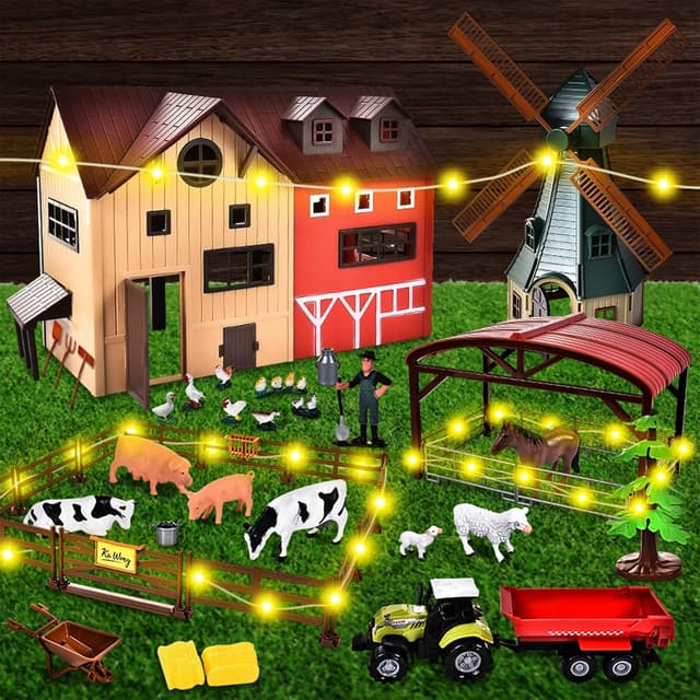 Detalle 2 de JONRRYIN fattoria in legno 33 pezzi