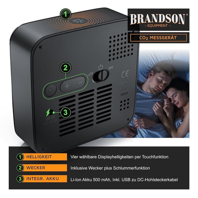 Thumbnail 5 de Brandson CO2 Melder Messgerät 400–5000 PPM