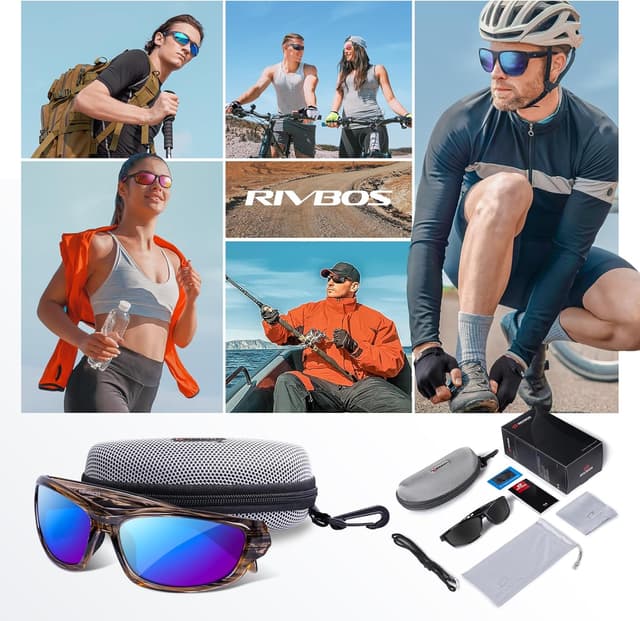 Thumbnail 6 de RIVBOS RB832 Polarized Sports Sunglasses with TR90 Frame (Driving shades)
