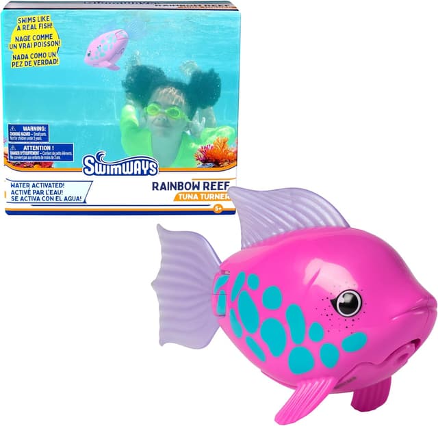 Detalle de SwimWays Rainbow Reef Tuna Turner Pool Fish Toy (Water-Activated, Batteries Included) for Ages 5+