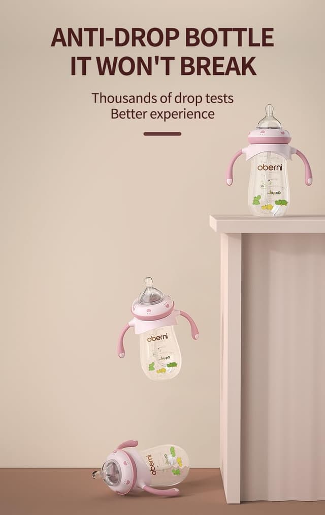 Thumbnail 6 de Oberni Anti-Colic Baby Bottle 270 ml in Pink