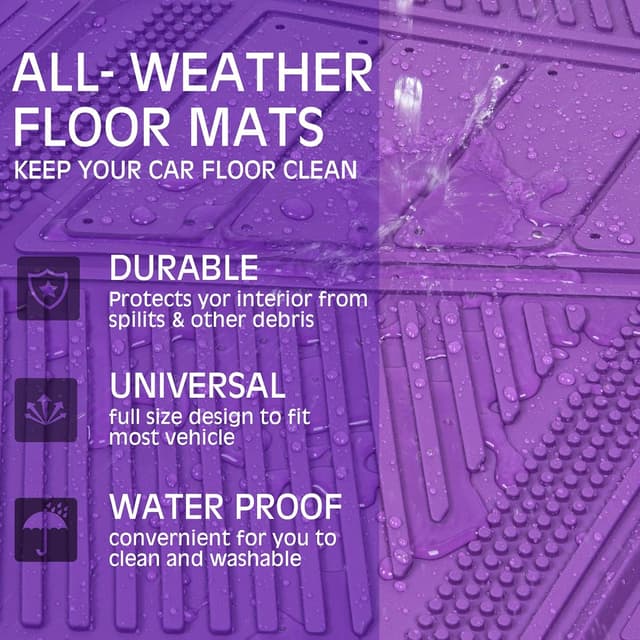 Thumbnail 6 de CAR PASS Heavy Duty Rubber Floor Mats