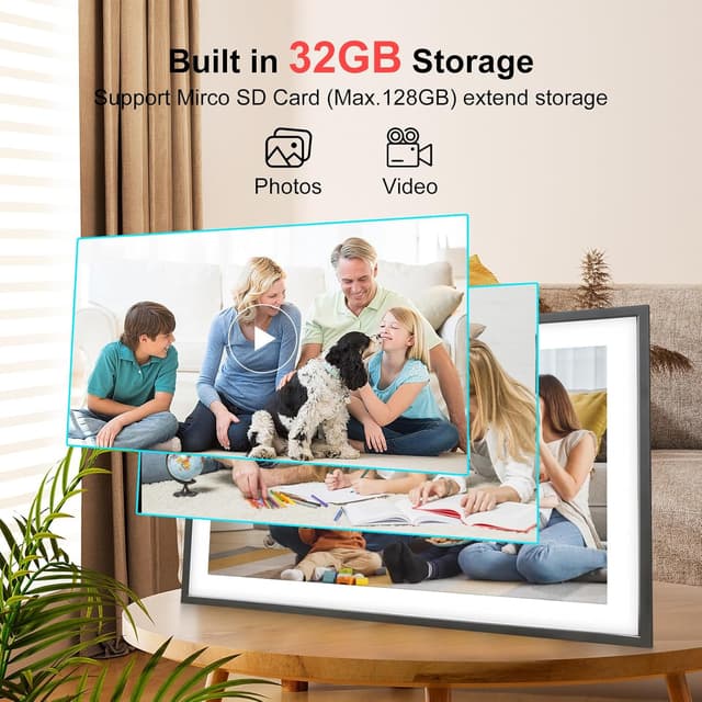 Thumbnail 4 de Frameo 15.6 Inch Digital Photo Frame 32GB 🖼