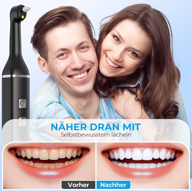 Thumbnail 6 de Zahnsteinentferner Zahnaufhellungsset „Professionell“ mit Zahnpolierer, 5 Modi und LED (5 Köpfe, Type-C, IPX7)