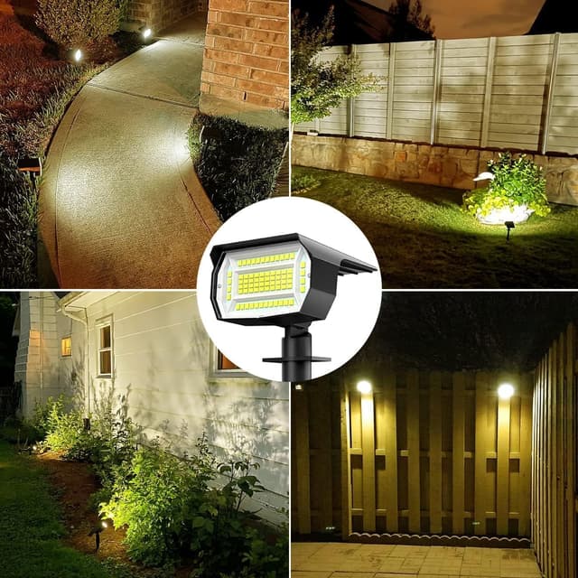 Detalle de LOTMOS 4 Pack Solar Spot Lights, 72 LED