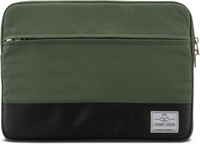 Detalle de Johnny Urban Custodia MacBook Pro 13 / MacBook Air (2018) in tela con tasca laterale verde