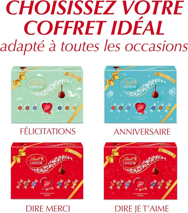 Thumbnail 2 de Lindt LINDOR assortiment chocolat 930g