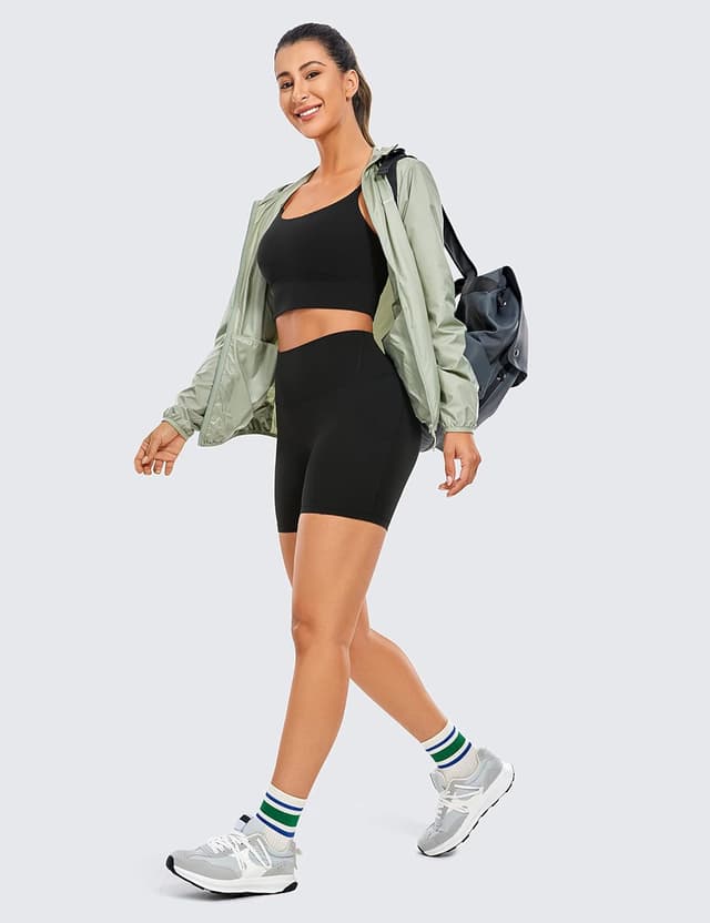 Detalle de CRZ YOGA Donna Butterluxe d Pantaloncini Motociclista da 13 cm con vita alta e tasche laterali nero, taglia 44