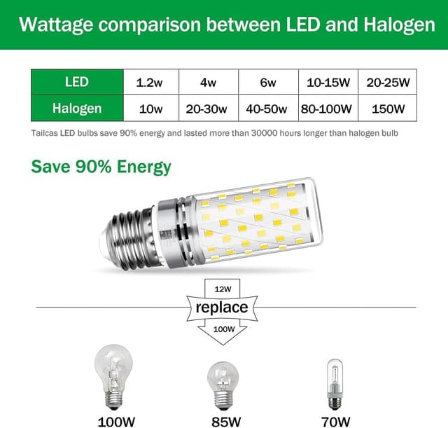 Thumbnail 2 de Tailcas Lampadina LED E27 12W 1000 lm 6000K, confezione 6