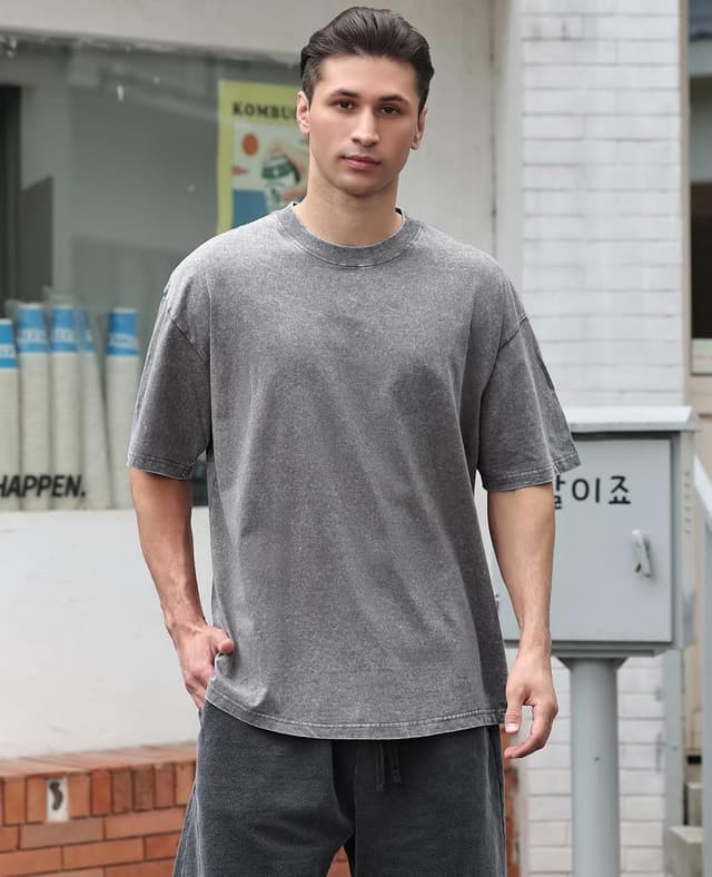 Detalle de Men's Cotton Oversized Tee 3 Colors