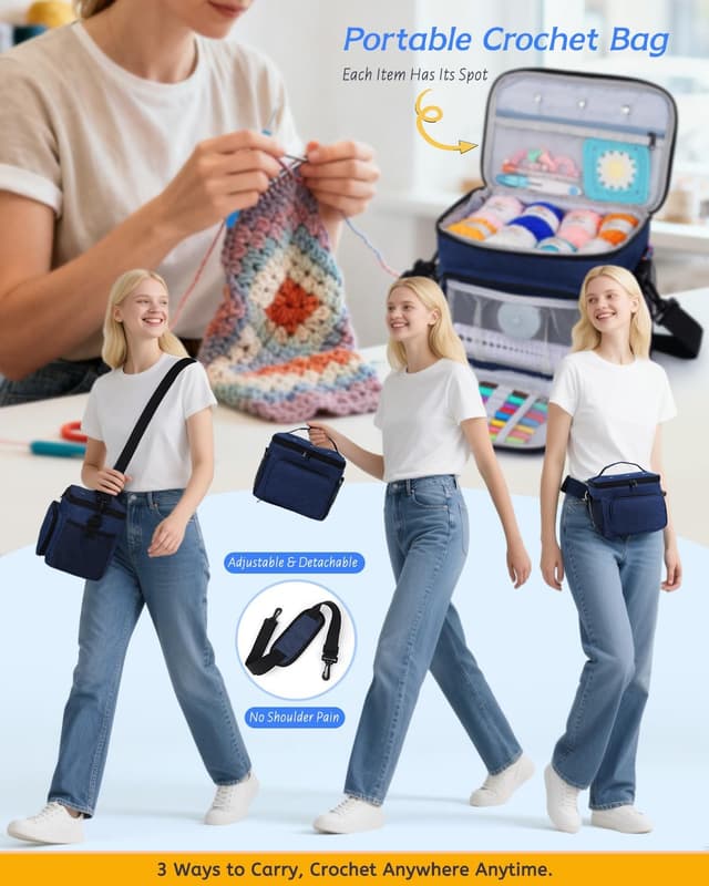 Thumbnail 1 de Aeelike 85PCS Crochet Kit 20x25g yarn