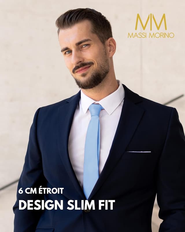 Detalle de Massi Morino cravate slim 6 cm