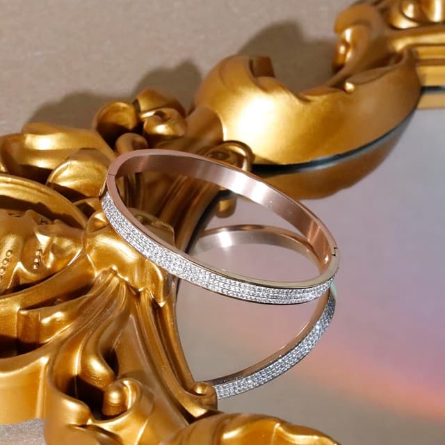 Detalle 2 de MILAKOO 4mm oval cuff bangle bracelet