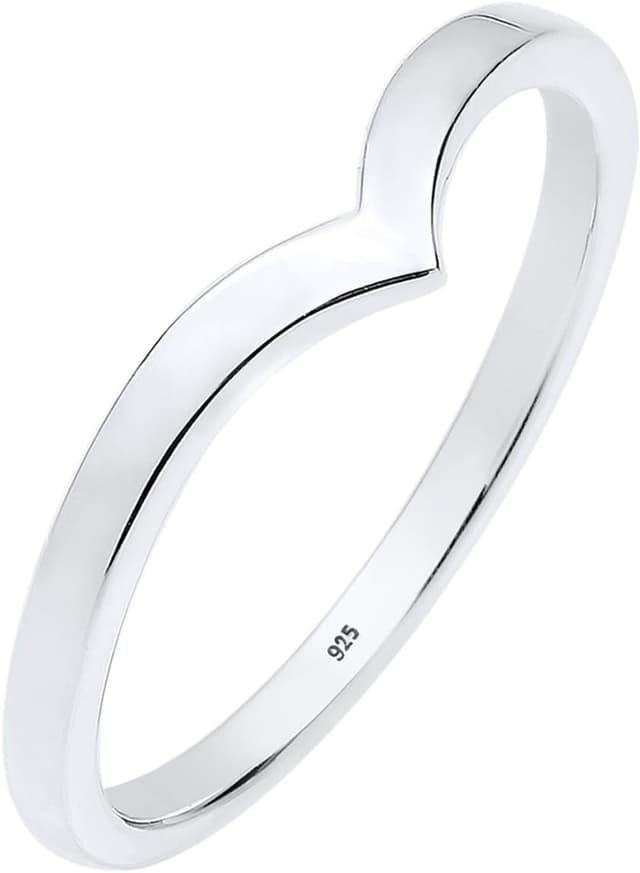 Detalle de Elli Ring V-Form Stacking 925 Sterling Silber 💍