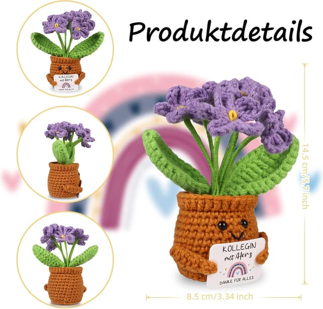 Thumbnail 1 de Lila Pocket Hug Vergissmeinnicht mit Karte