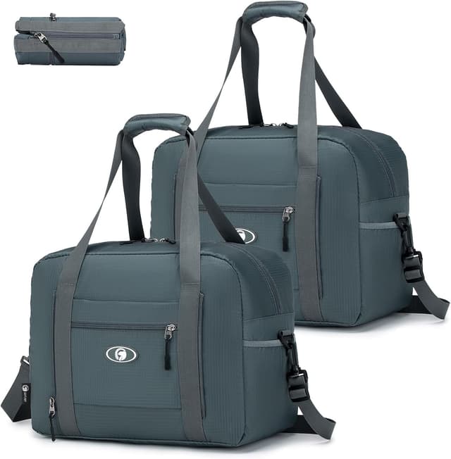 Thumbnail 6 de SPAHER foldable travel duffel bag for Ryanair underseat cabin bags, grey (approx. 40 x 30 x 20 cm, 25L)