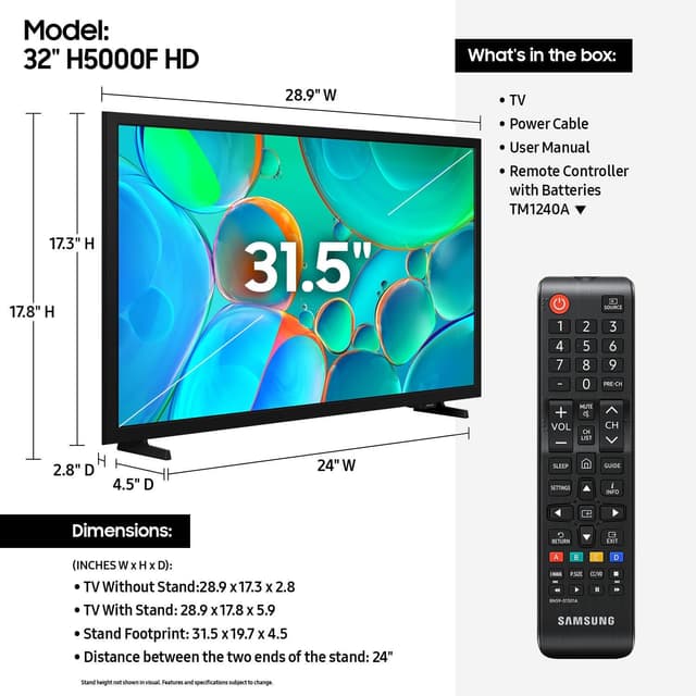 Thumbnail 1 de Samsung H5000F 32-inch Smart TV