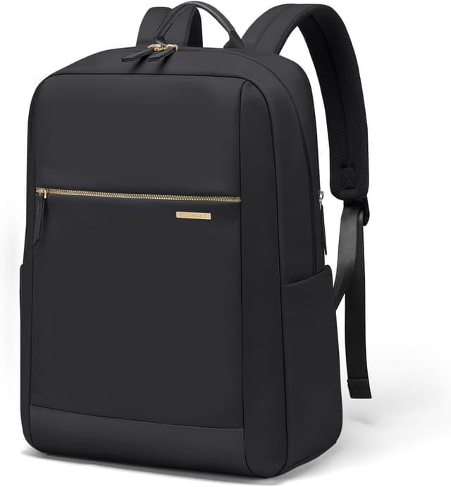 Detalle de GOLF QUALITY 15.6 Inch Laptop Backpack for Women – Anti-theft, water-resistant commuter carry-on (Black)