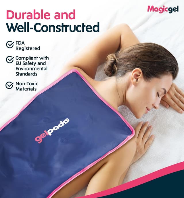 Thumbnail 6 de Grande poche de glace en gel froid souple et réutilisable (grand pack) pour genou, dos, épaule, cheville, coude