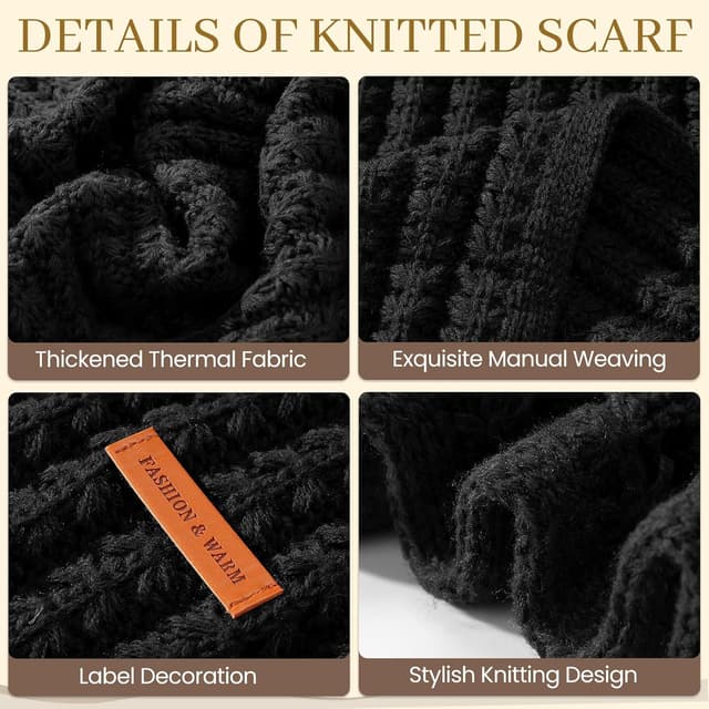 Thumbnail 3 de Trifabricy Scarf Soft Acrylic Winter scarf 🧣