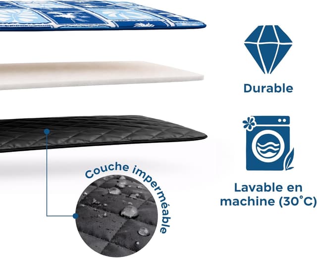 Detalle de Twinzee Couverture de pique-nique 200 x 200 cm imperméable, anti-sable et lavable