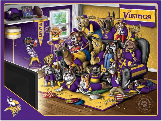 Detalle de YouTheFan NFL Purebred Fans 500-Piece Puzzle (A Real Nailbiter)
