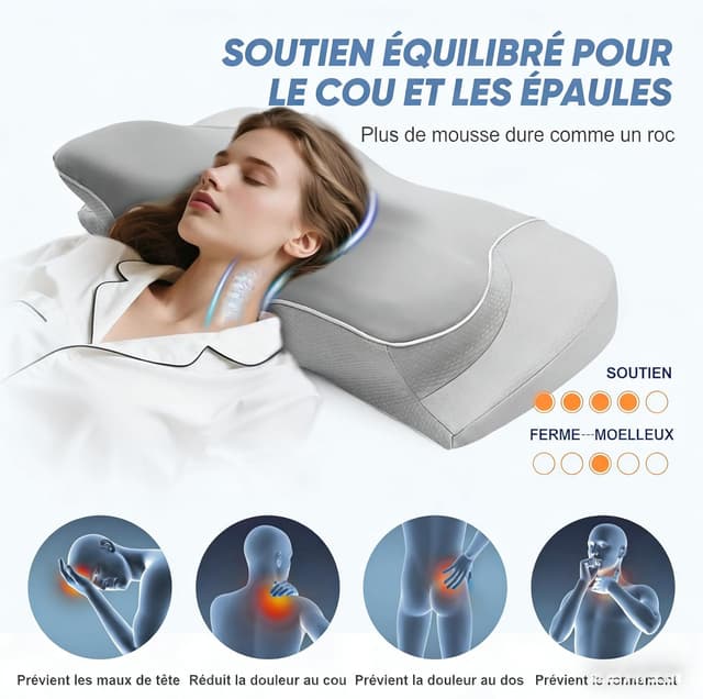 Detalle de Oreiller ergonomique cervical CloudNook en mousse à mémoire de forme